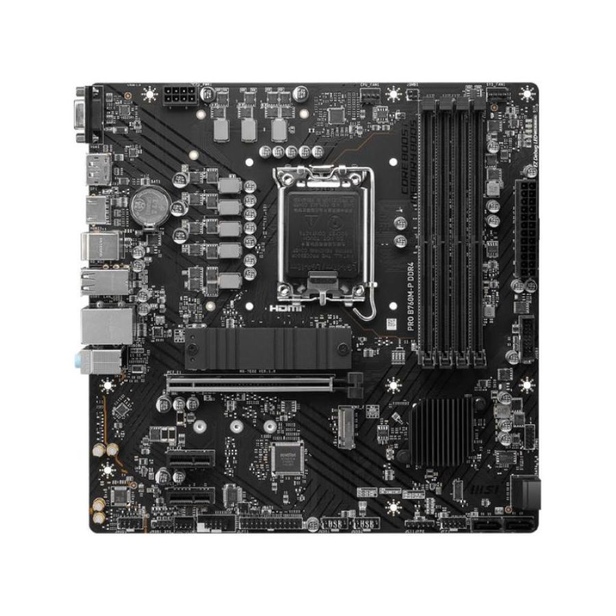 Msi mb b760, pro b760m-p, lga 1700, 4ddr5, 1pci-ex16, 2pci-ex1, 2m.2, 4sata3