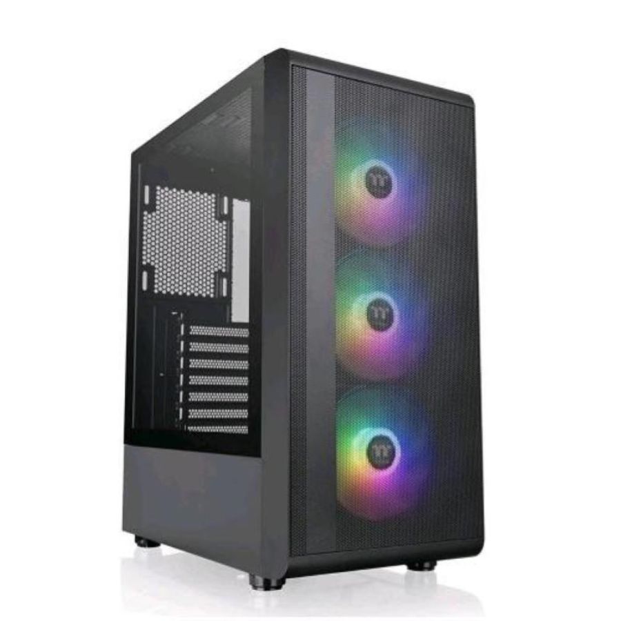 Thermaltake s200 tg argb case mid tower mini-itx micro-atx atx frontale mesh pannello laterale in verto temperato 2xusb.a 3.0 3xventole 120mm argb black