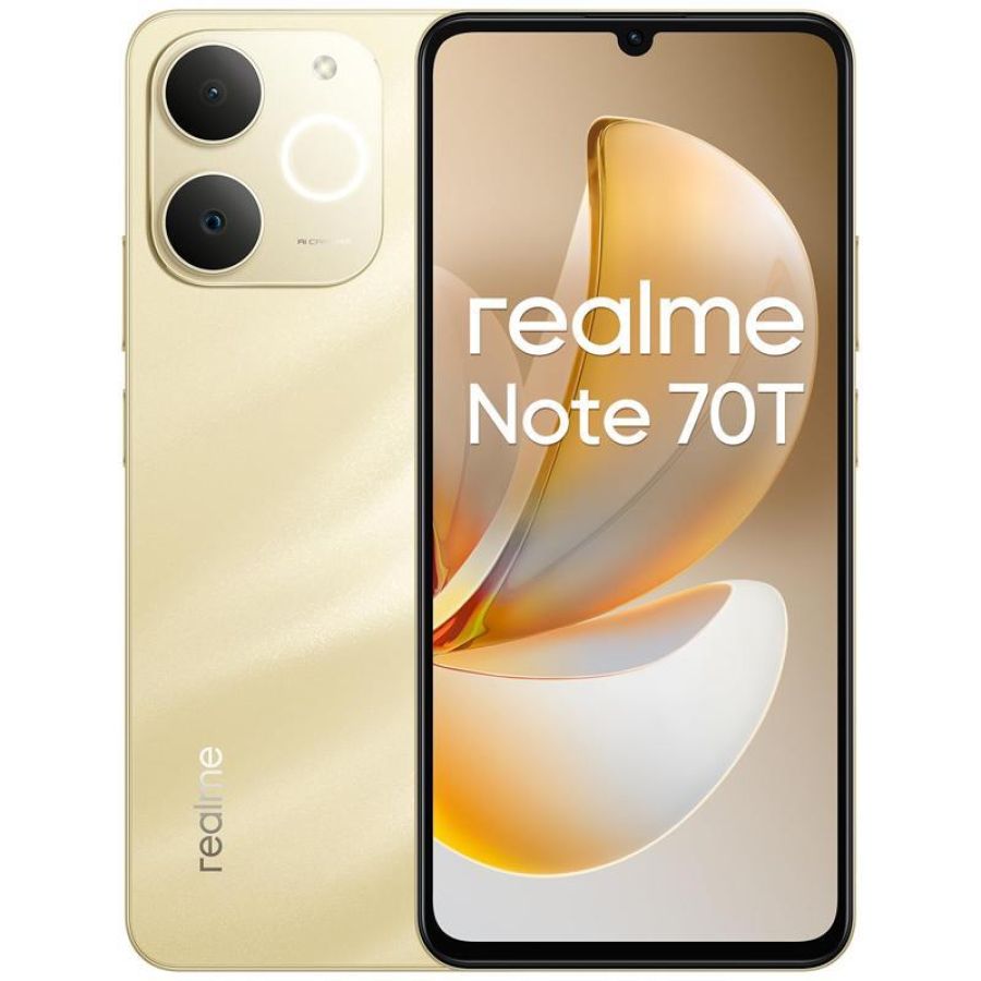 Realme note 70t (beach gold) - smartphone 6.74 - ram 4gb - storage 128gb - eu