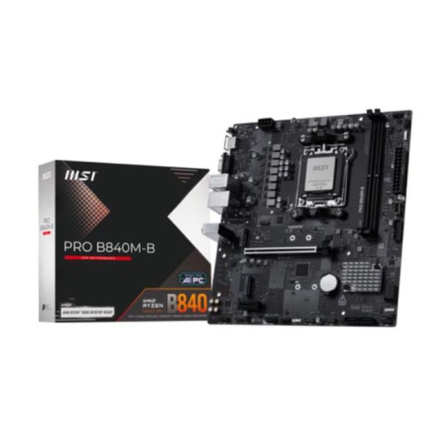 Msi mb ms-7e76pro b840m-b601-7e76-020,21801-7e76-002std pro b840m-b,b840,am5,2ddr5,1pci-ex16,1pc