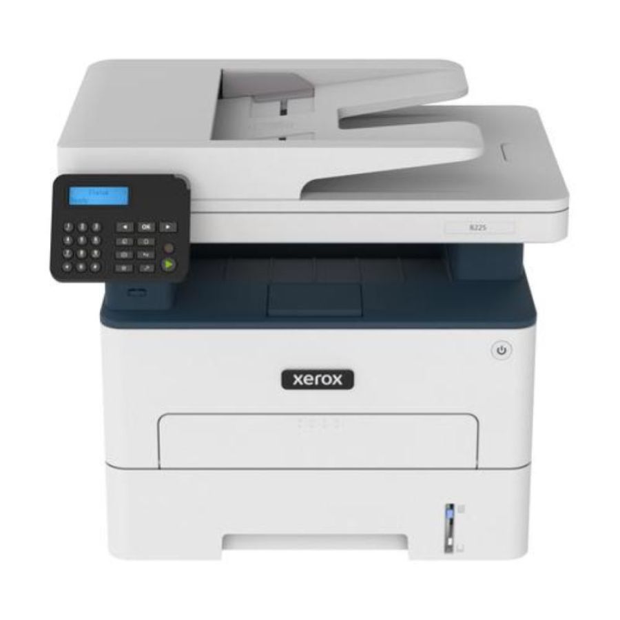 Xerox multifunzione laser a4 b/n, b225, 34ppm, fronte/retro, adf, usb/lan/wifi, 3 in 1