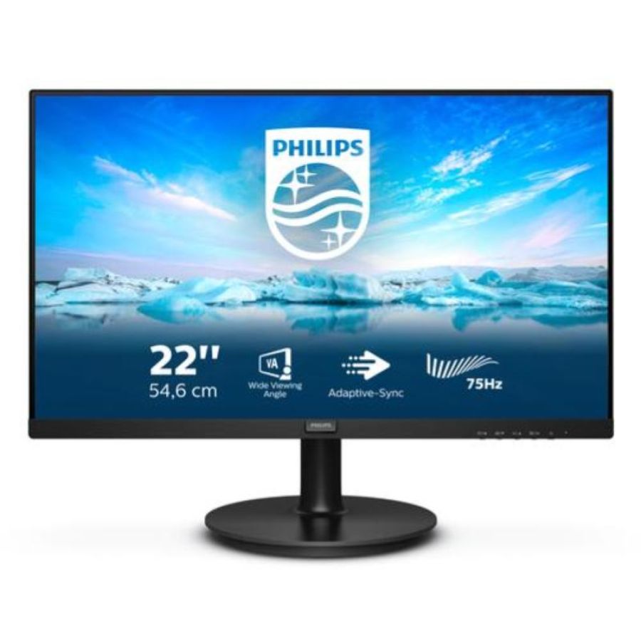 Philips monitor 21,5 led va 16:9 fhd 4ms 250 cdm, vga/dp/hdmi, multimediale