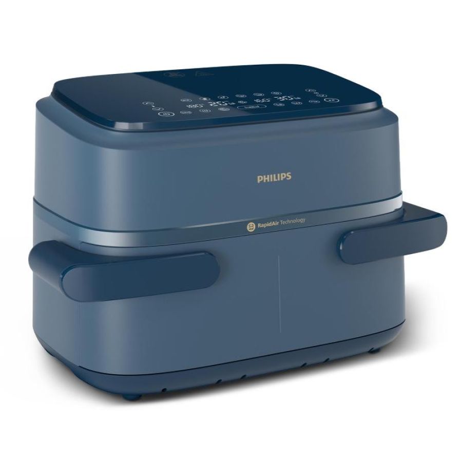 Philips ped friggitrice ad aria multicooker 7,1 litri dual basket con divisorio blu