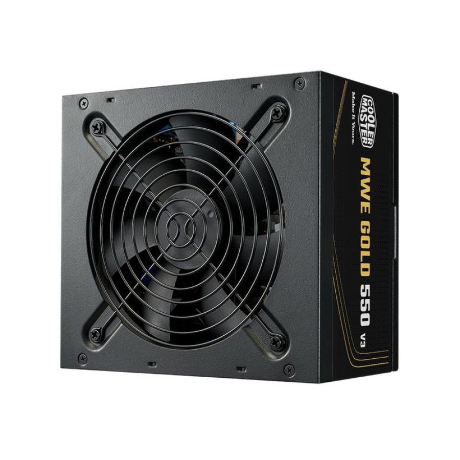 Cooler master alimentatore mwe gold 550 v3, 550w 80+gold non modulare atx 3.1 ventola 120mm, gar 5 a