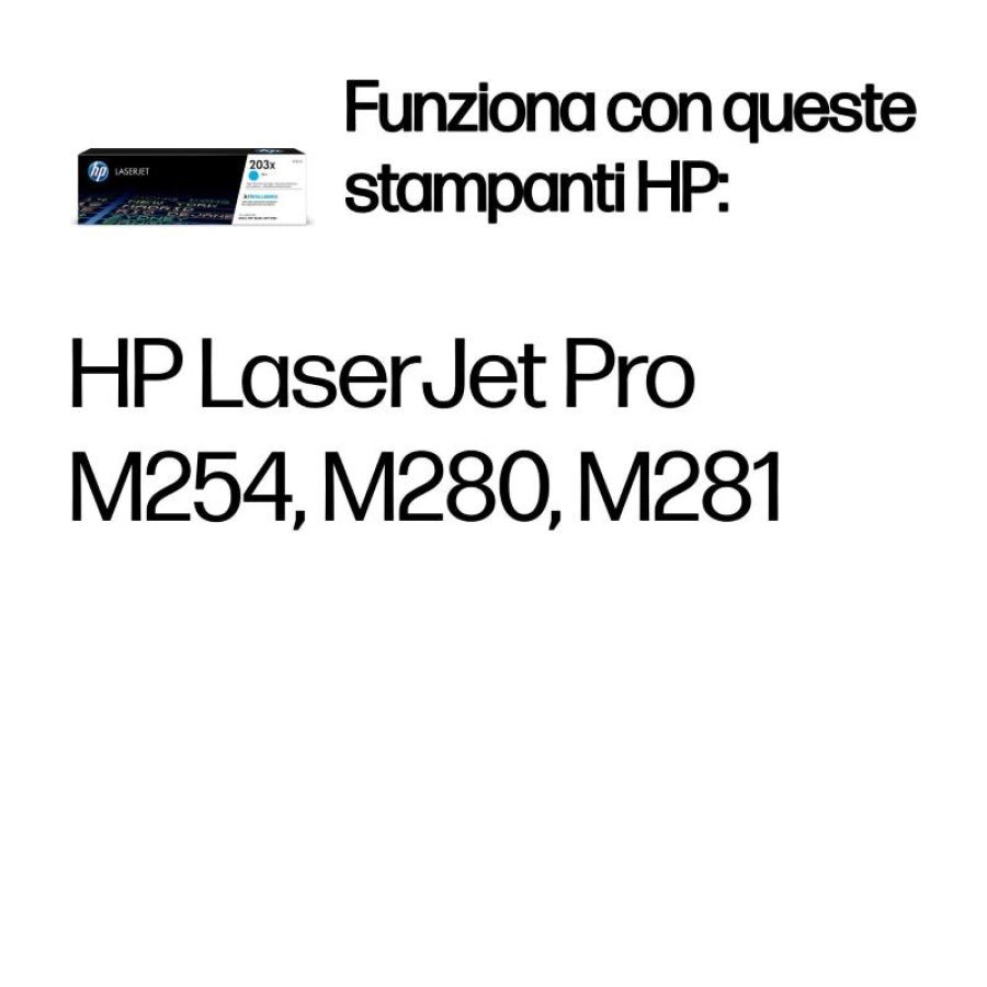 Hp cartuccia toner ciano originale ad alta capacità laserjet 203x