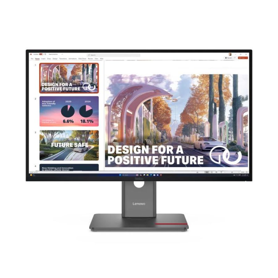 Lenovo monitor 27 led ips 16:9 wqhd 6 ms 350 cdm, usb-c dock, pivot, dp/hdmi, p27qd-40
