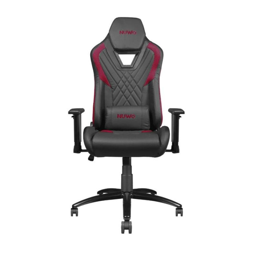 Nuwo sedia gaming, doox red, nero e rosso