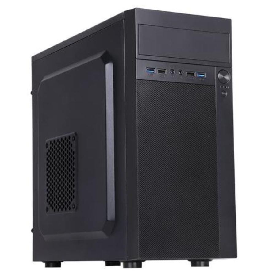 Itek case theon - mid tower, matx, psu 500w, 2xusb3, full black