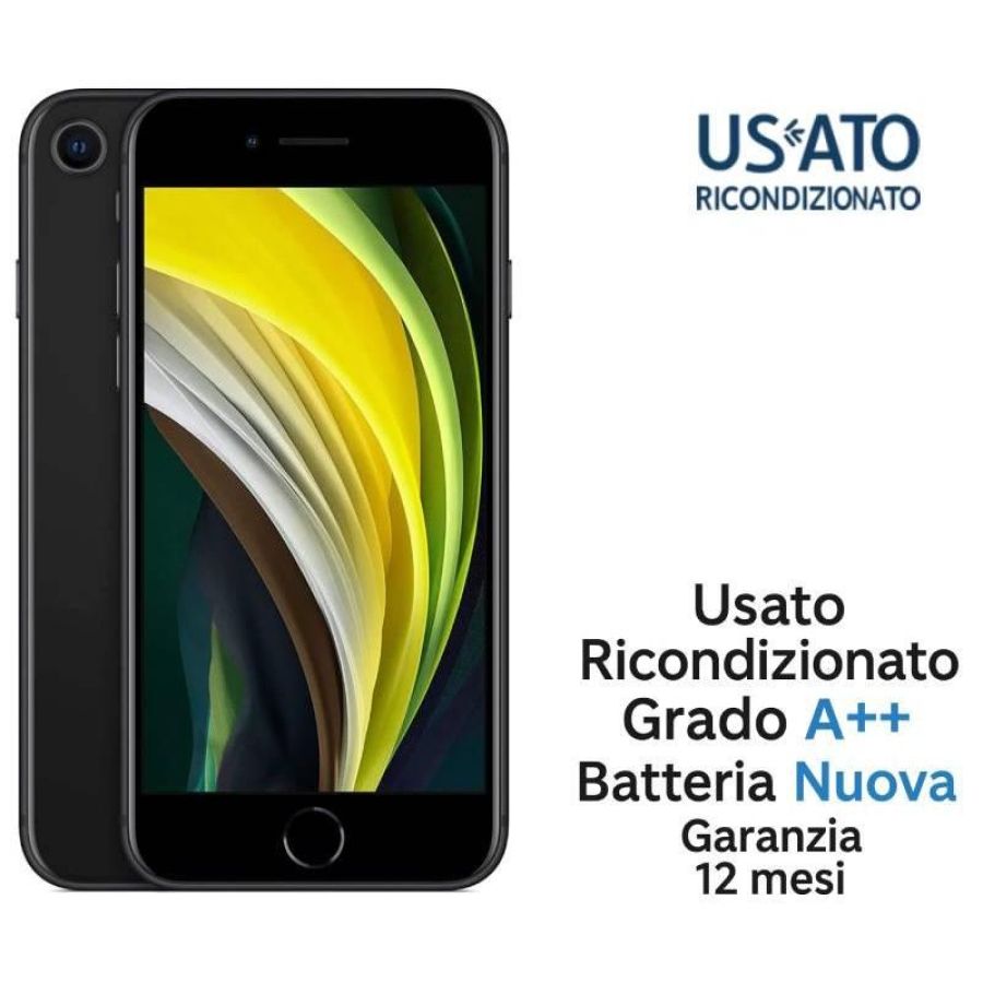 Apple refurbished iphone 12 256gb ricond. black grado a++ garanzia 1y batt.nuova