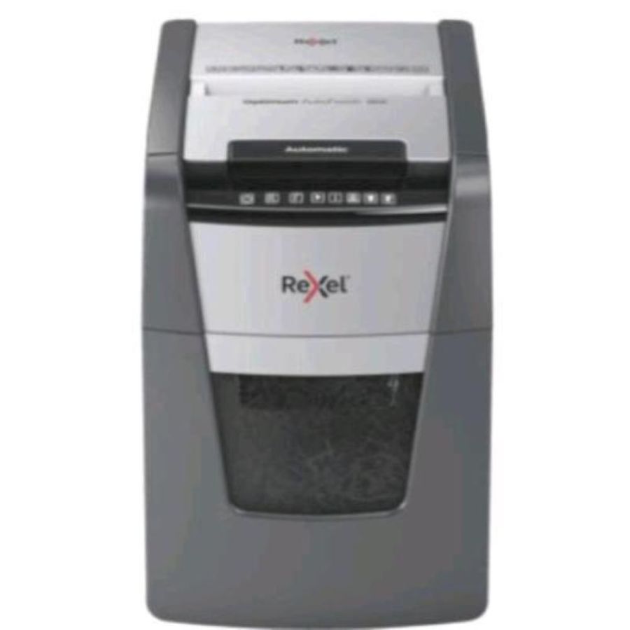Rexel optimum autofeed+ 90x distruggidocumenti a frammento cestino 34 lt capacita` 90 fogli