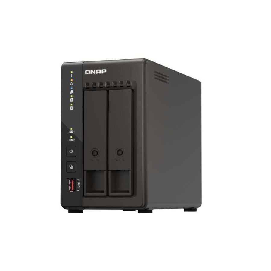 Qnap nas ts-253e tower 2-bay cpu celeron j6412 dual core + 8 gb ddr4 2x m.2 gen.3x1 + 2x 2.5 gbe
