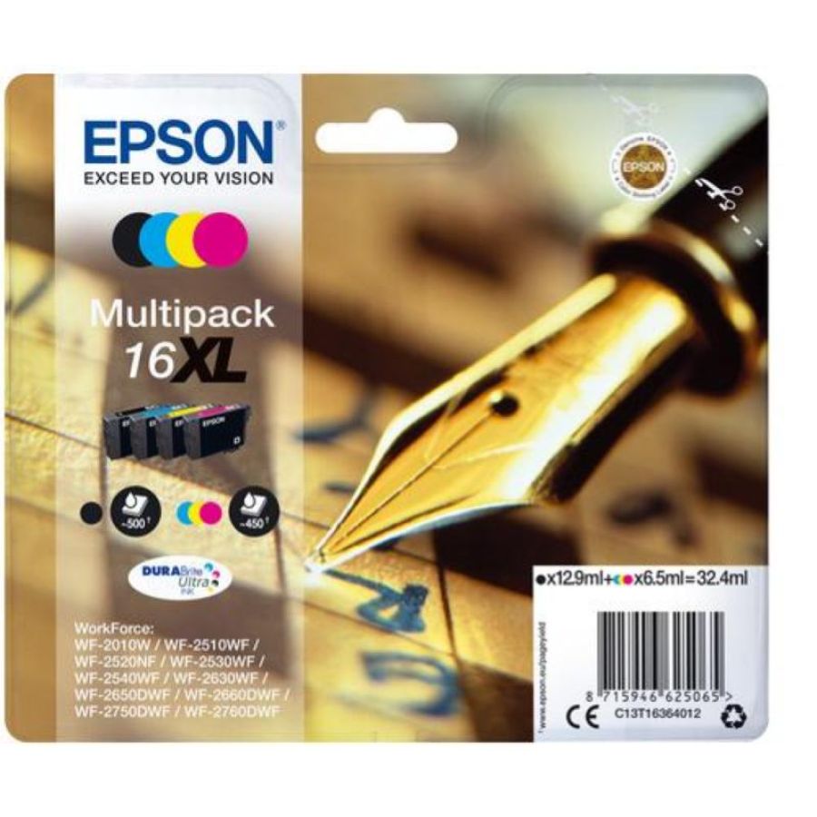 Epson multipack xl per wf-2510wf, wf-2520nf, wf-2530wf wf-2540wf serie 16 penna e cruciverba