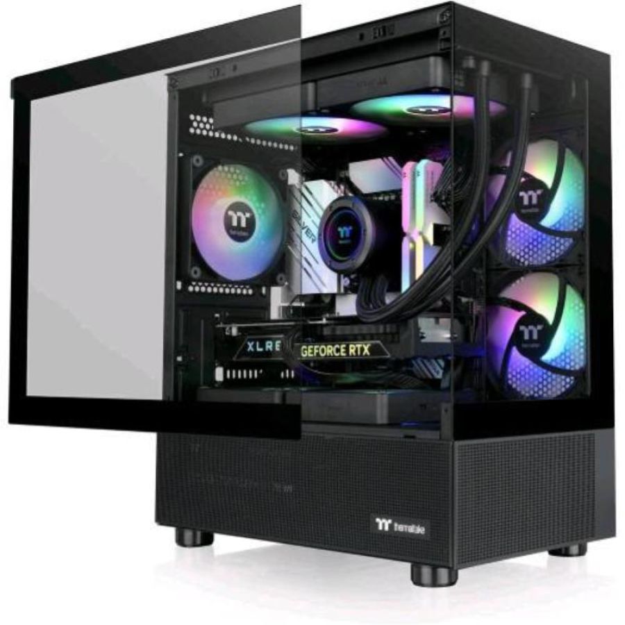 Thermaltake view 170 tg argb micro chassis pannello frontale e laterale in vetro temperato nero