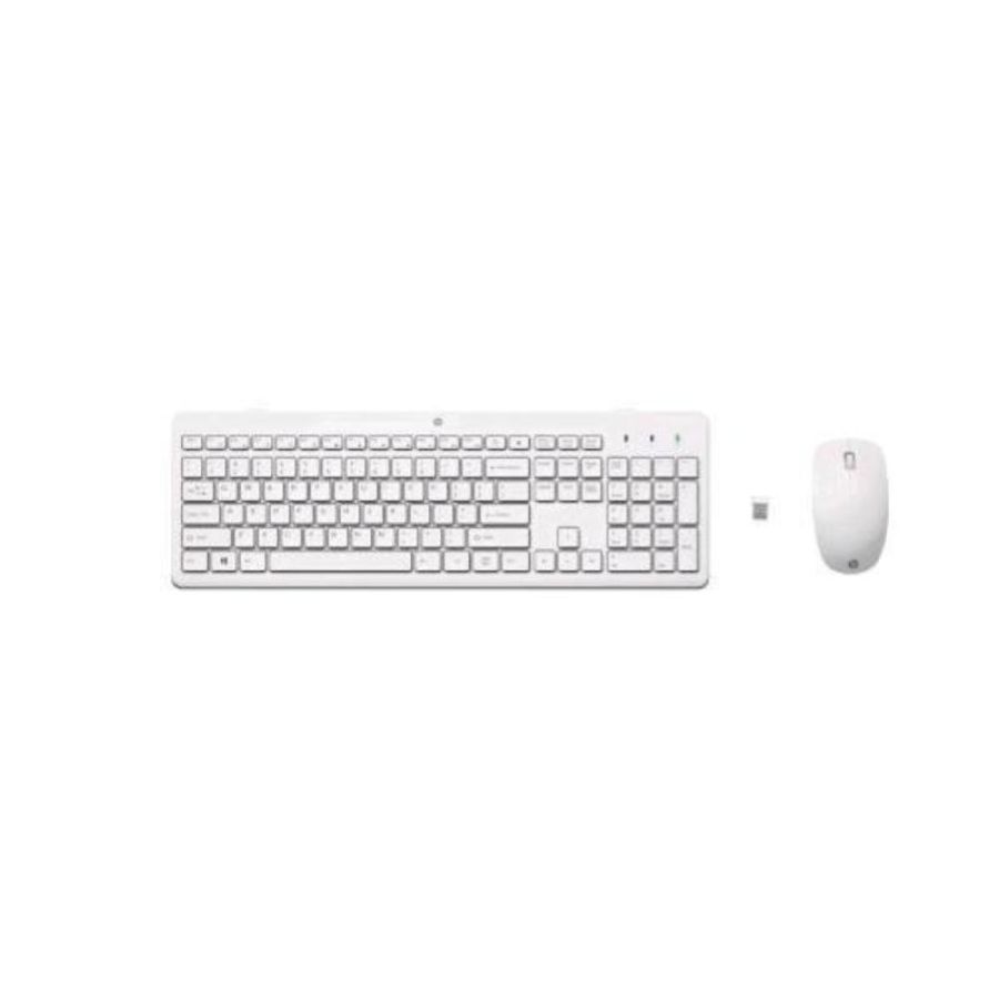 Hp 230 tastiera e mouse wireless ottico 1.600 dpi bianco