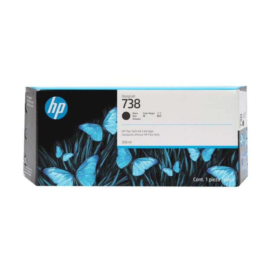 Hp cartuccia di inchiostro designjet 738 da 300 ml nero