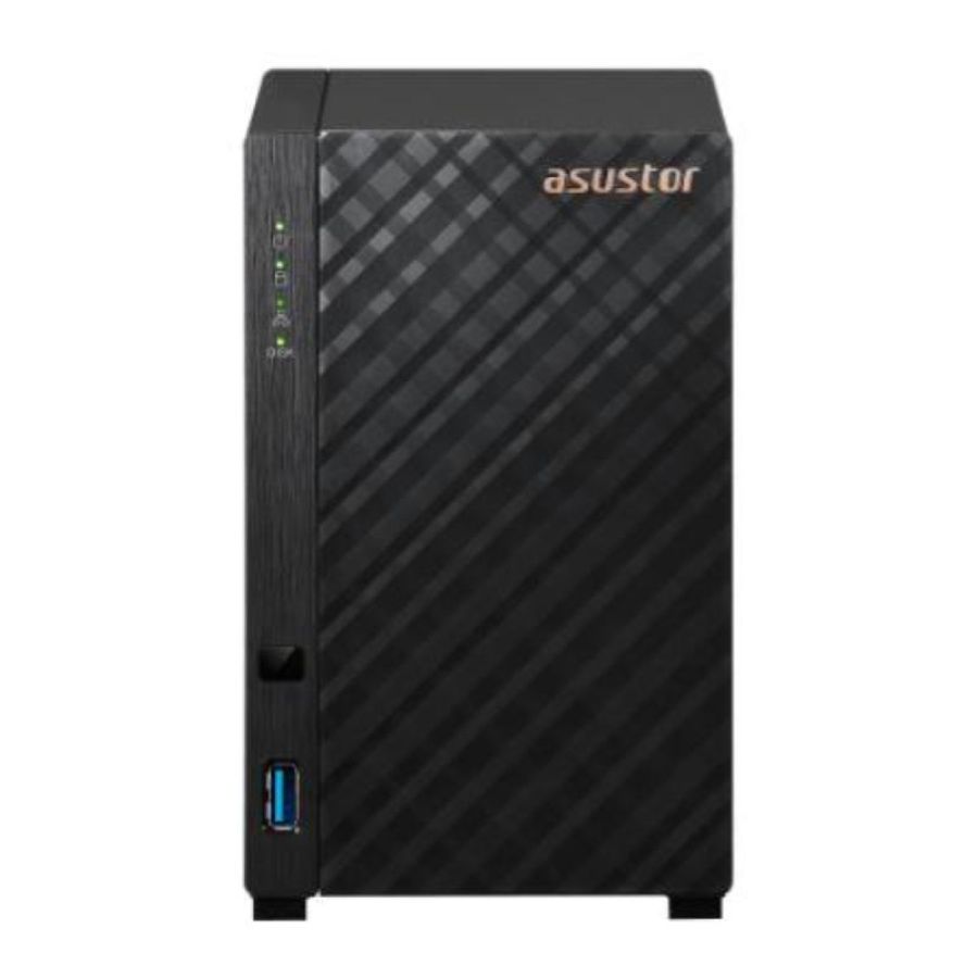 Nas asustor as1202t x 2 hdd 3.5sata3 6gb/s -no hd- quad core 1.7ghz-1gb ddr4 (no espandibile) 1p 2.5glan-3p usb3.2