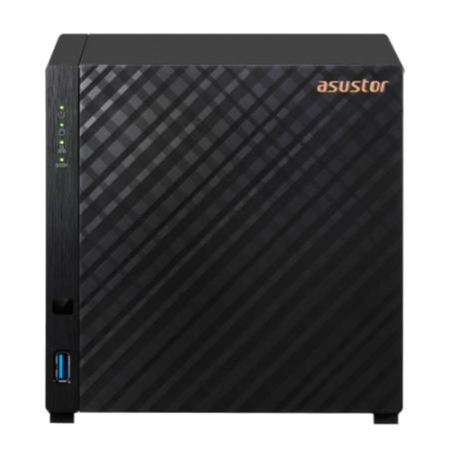 Nas asustor as1204t x 4 hdd 3.5sata3 6gb/s -no hd- quad core 1.7ghz-1gb ddr4 (no espandibile) 1p 2.5glan-3p usb3.2