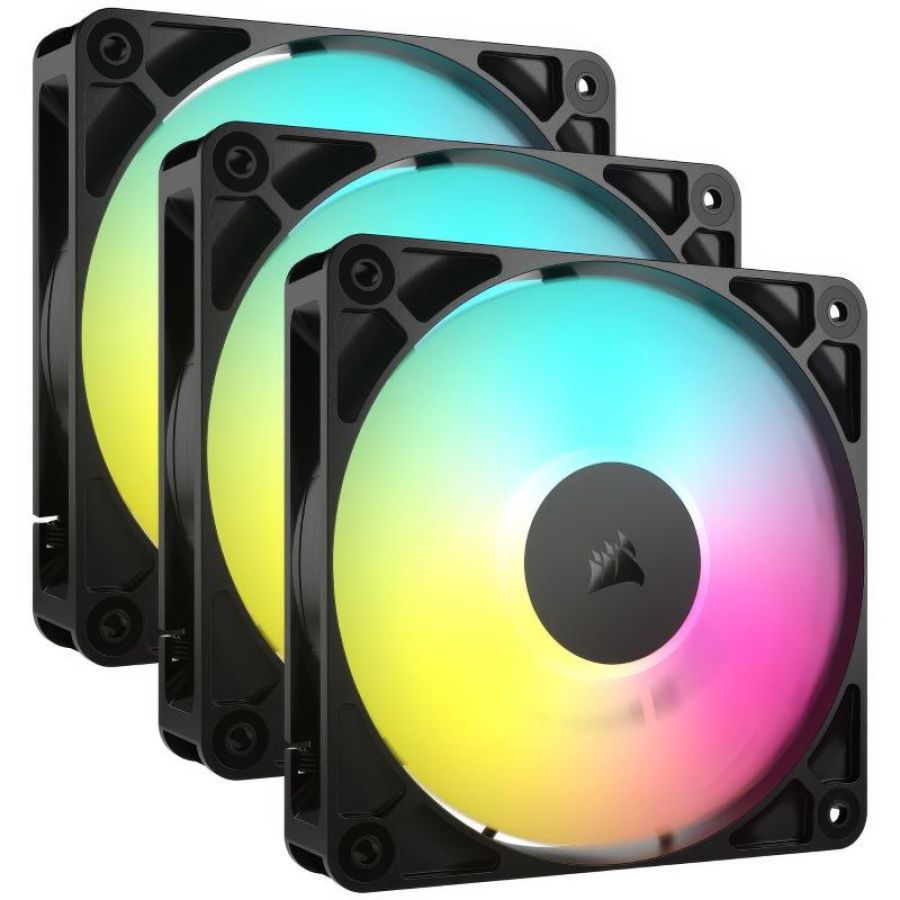 Corsair rs120 argb, 120mm argb fan, triple pack