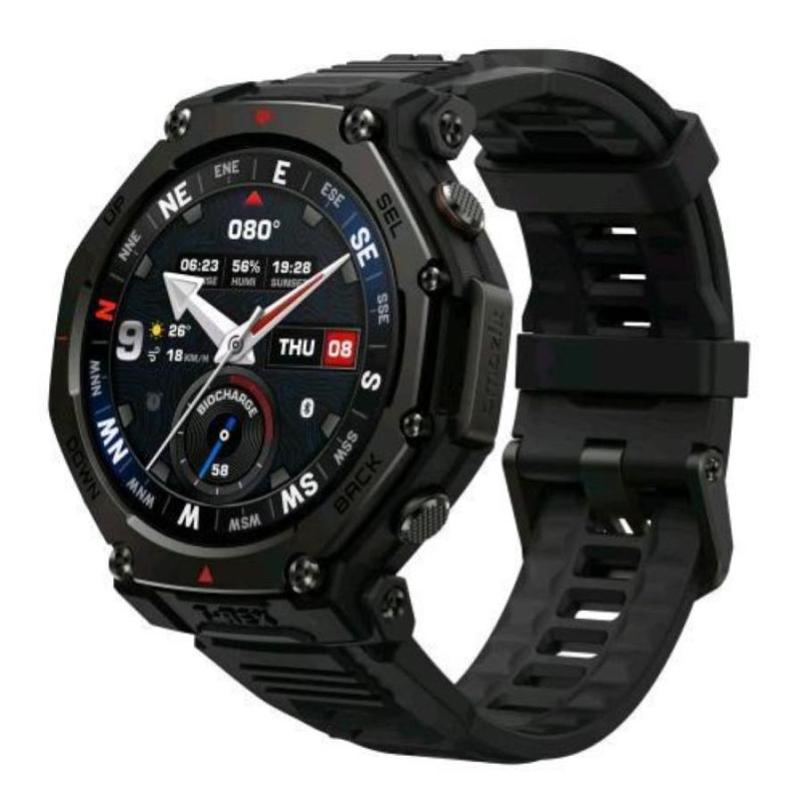 Amazfit t-rex 3 pro digital smartwatch 44mm 1.32 amoled nero