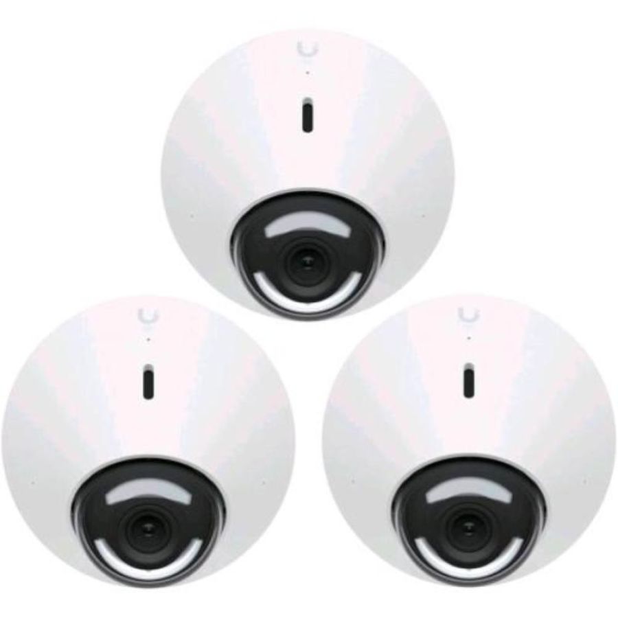 Ubiquiti uvc-g5-dome-3 videocamera ip 4mpx 2k 2688 x 1512 dome resistente ad atti vandalici ik08 e agenti atmosferici ipx4 conf 3 pz. bianco