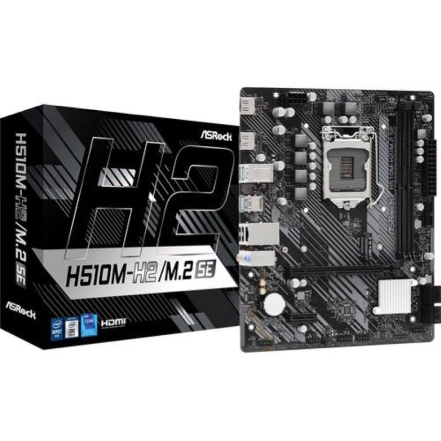 Asrock mb h510m, h510m-h2/m.2 se, lga1200, ddr4, m2, matx