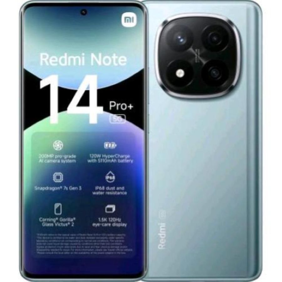 Xiaomi redmi note 14 pro+ 5g dual sim 6.67 octa core 512gb ram 12gb 5g wind3 frost blue