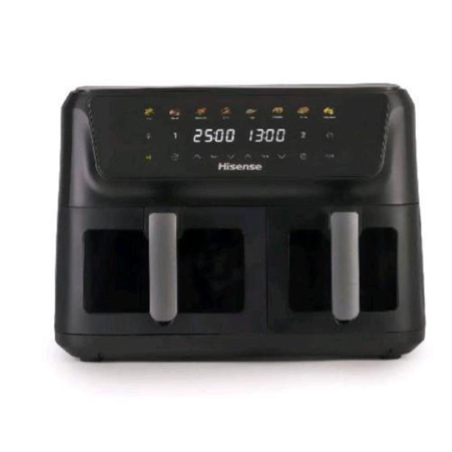 Hisense haf2700 friggitrice ad aria 11 lt 2700w doppio cestello 8 programmi controllo touch nero