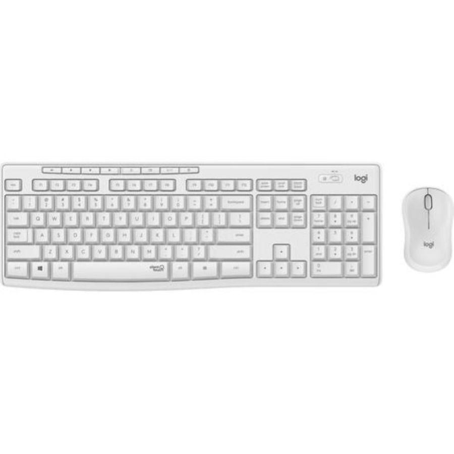 Logitech bundle tastiera wireless+mouse desktop mk295 silent combo, usb, layout ita, colore bianco