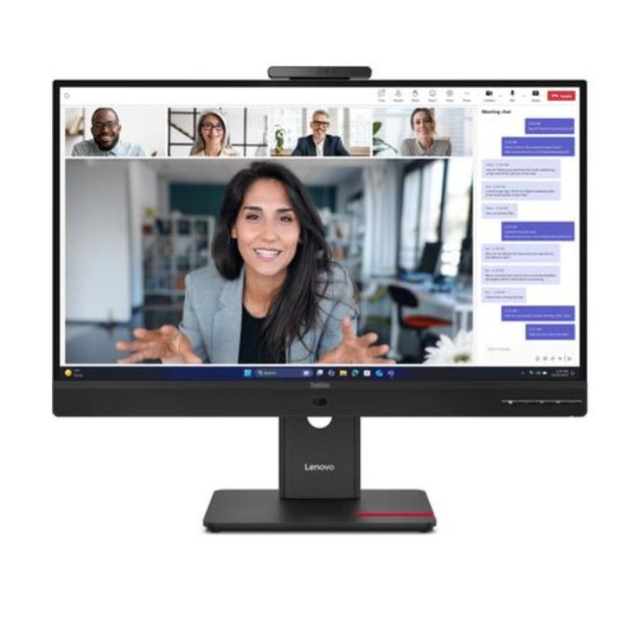 Lenovo monitor 23,8 led ips 16:9 fhd 6 ms 250 cdm, webcam, pivot, vga/dp/hdmi, multimediale, t24-4v