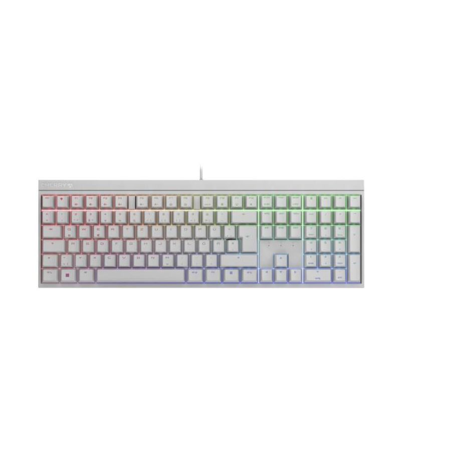 Cherry mx 2.0s rgb tastiera gaming usb qwertz tedesco bianco