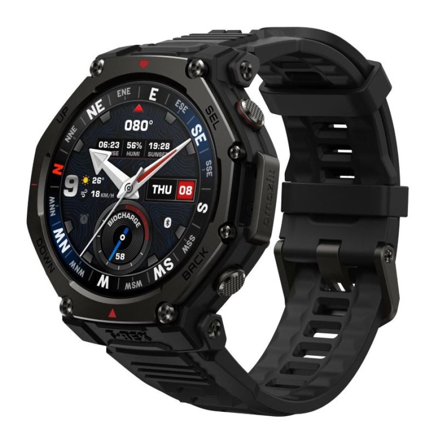Amazfit t-rex 3 pro 3,35 cm (1.32\) amoled 44 mm digitale 466 x 466 pixel touch screen nero wi-fi gps (satellitare)