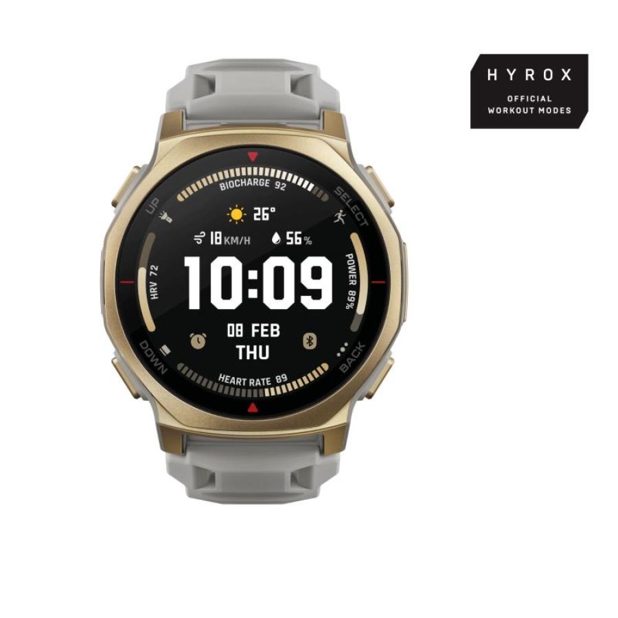 Amazfit t-rex 3 pro 3,35 cm (1.32\) amoled 44 mm digitale 466 x 466 pixel touch screen oro wi-fi gps (satellitare)