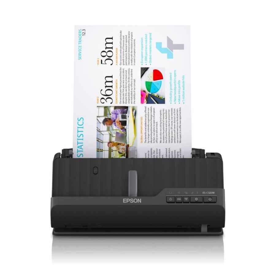 Epson es-c320w scanner con adf + alimentatore di fogli 600 x 600 dpi a4 nero