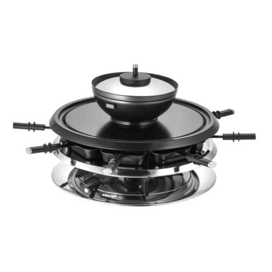 Unold 48726 griglia per raclette 8 persona(e) 1300 w nero, acciaio inox