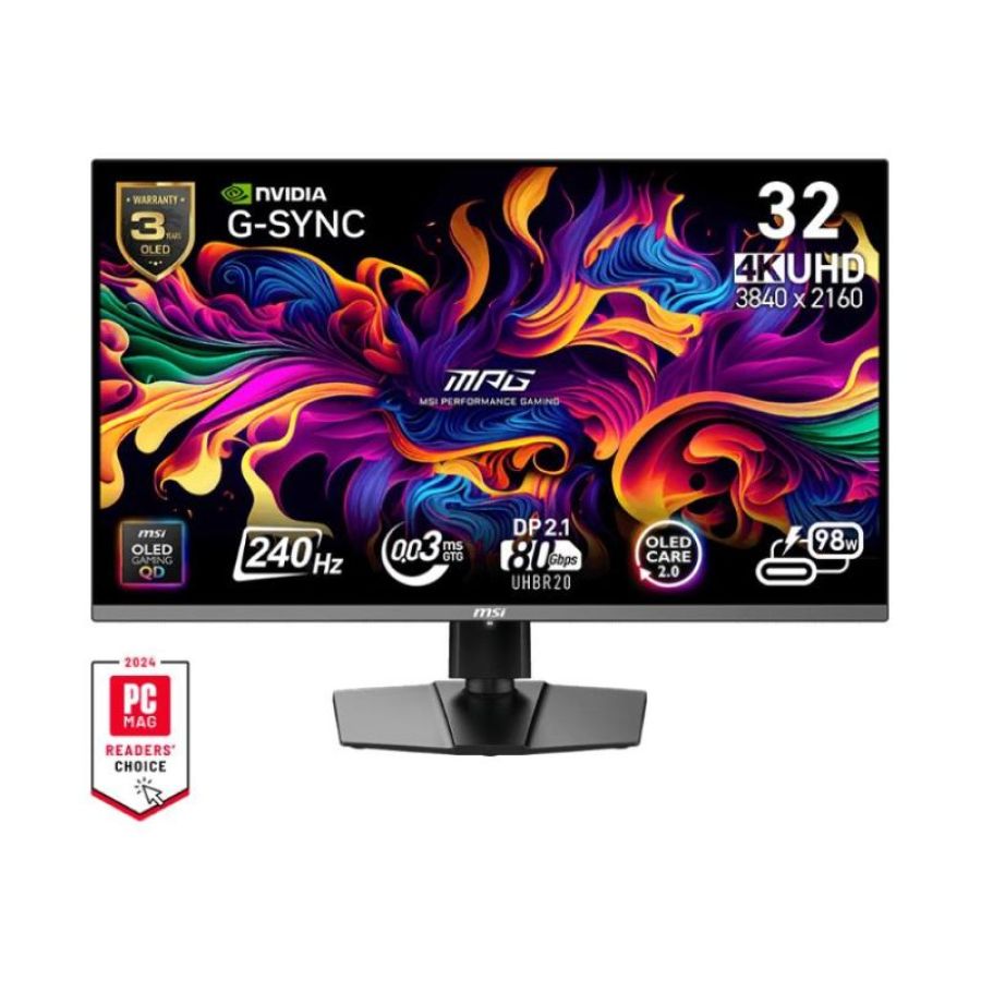 Msi mpg 322urx qd-oled monitor pc 80 cm (31.5\) 3840 x 2160 pixel 4k ultra hd nero
