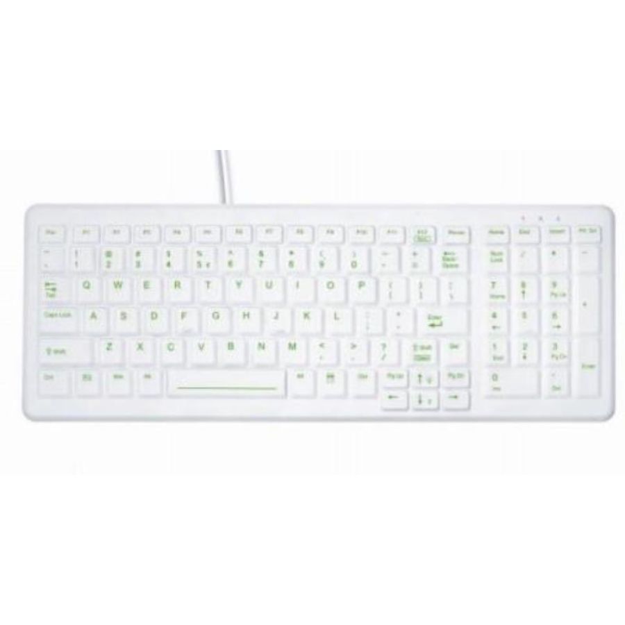 Contour design active key ak-c7000 tastiera ufficio usb qwertz tedesco bianco
