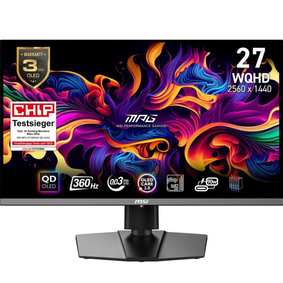 Msi mpg 271qrxde qd-oled monitor pc 67,3 cm (26.5\) 2560 x 1440 pixel wide quad hd nero