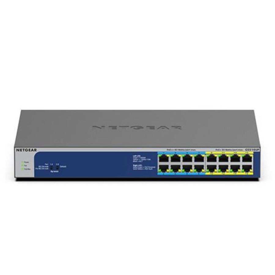 Netgear gs516up non gestito gigabit ethernet (10/100/1000) supporto power over ethernet (poe) grigio