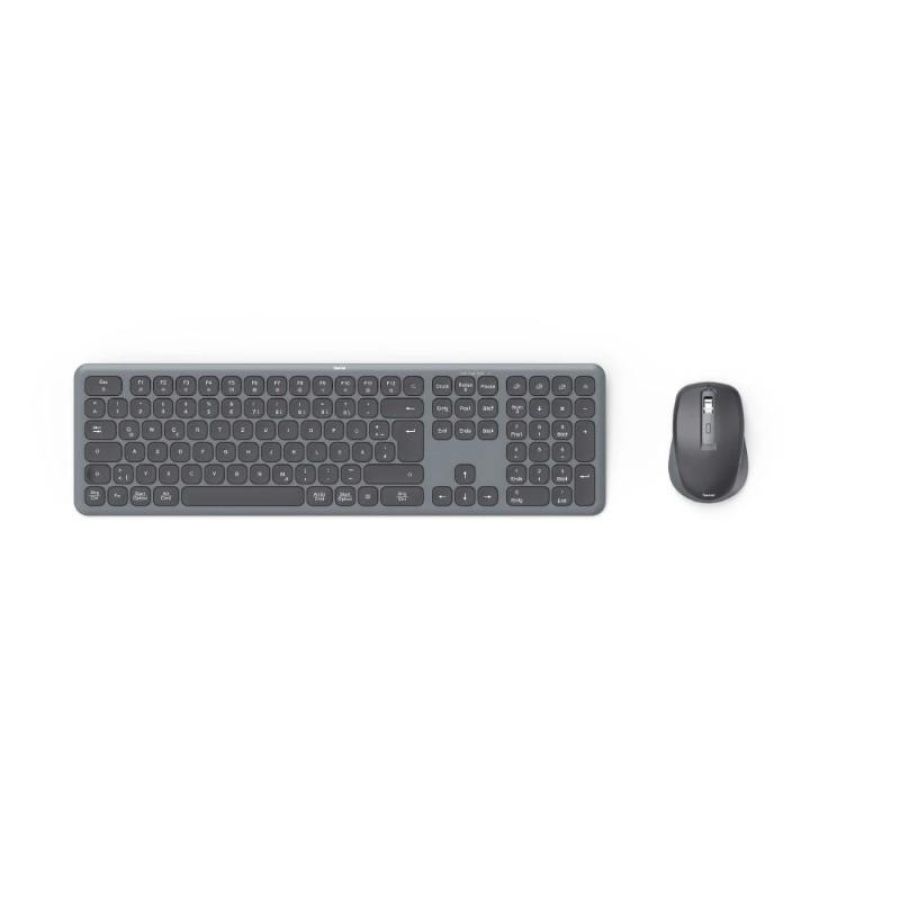 Hama wkm-550 tastiera mouse incluso casa/ufficio rf senza fili + bluetooth qwertz tedesco nero