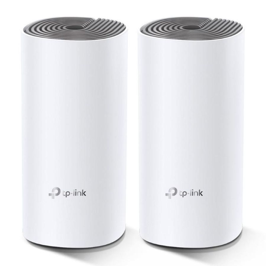 Tp-link deco e4 (2-pack) dual-band (2.4 ghz/5 ghz) wi-fi 5 (802.11ac) bianco, grigio interno