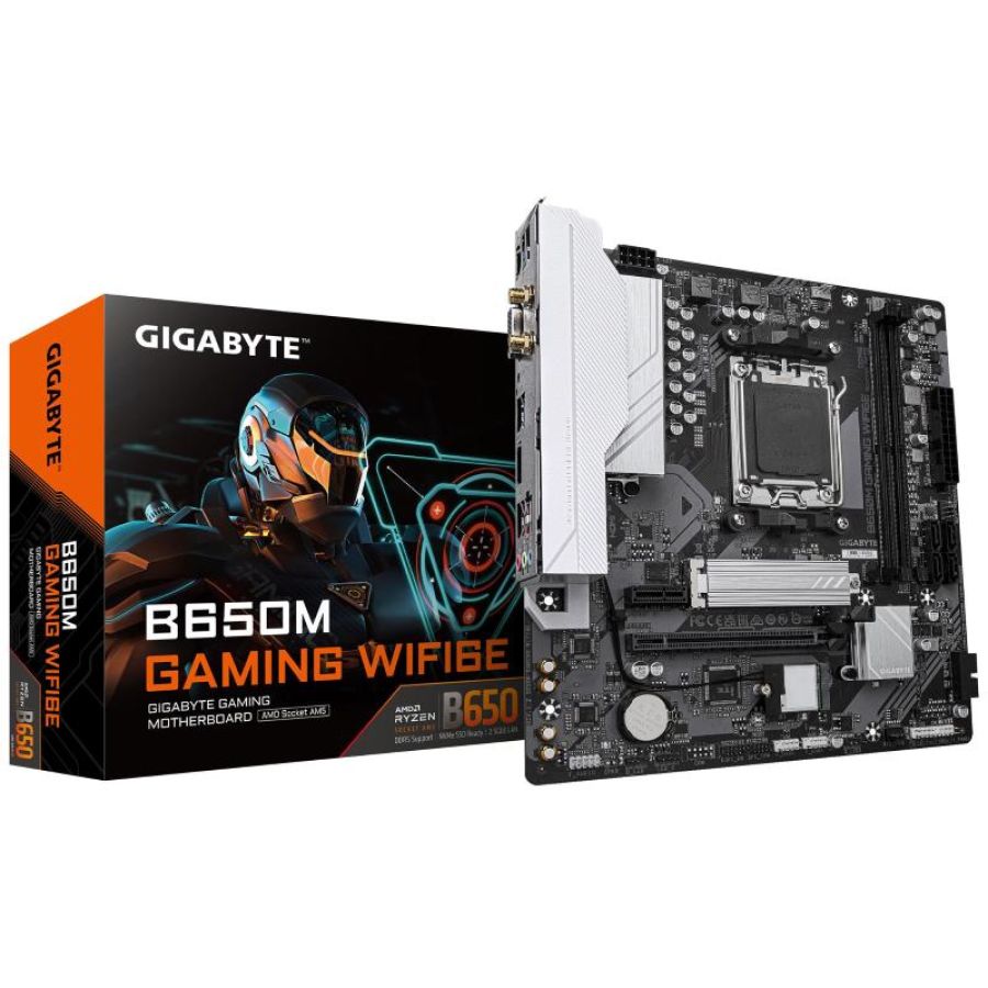 Gigabyte b650m gaming wifi6e scheda madre - cpu amd ryzen serie 9000, vrm 5+2+2 fasi, fino a 6400 mhz ddr5 (oc), 1xpcie 4.0