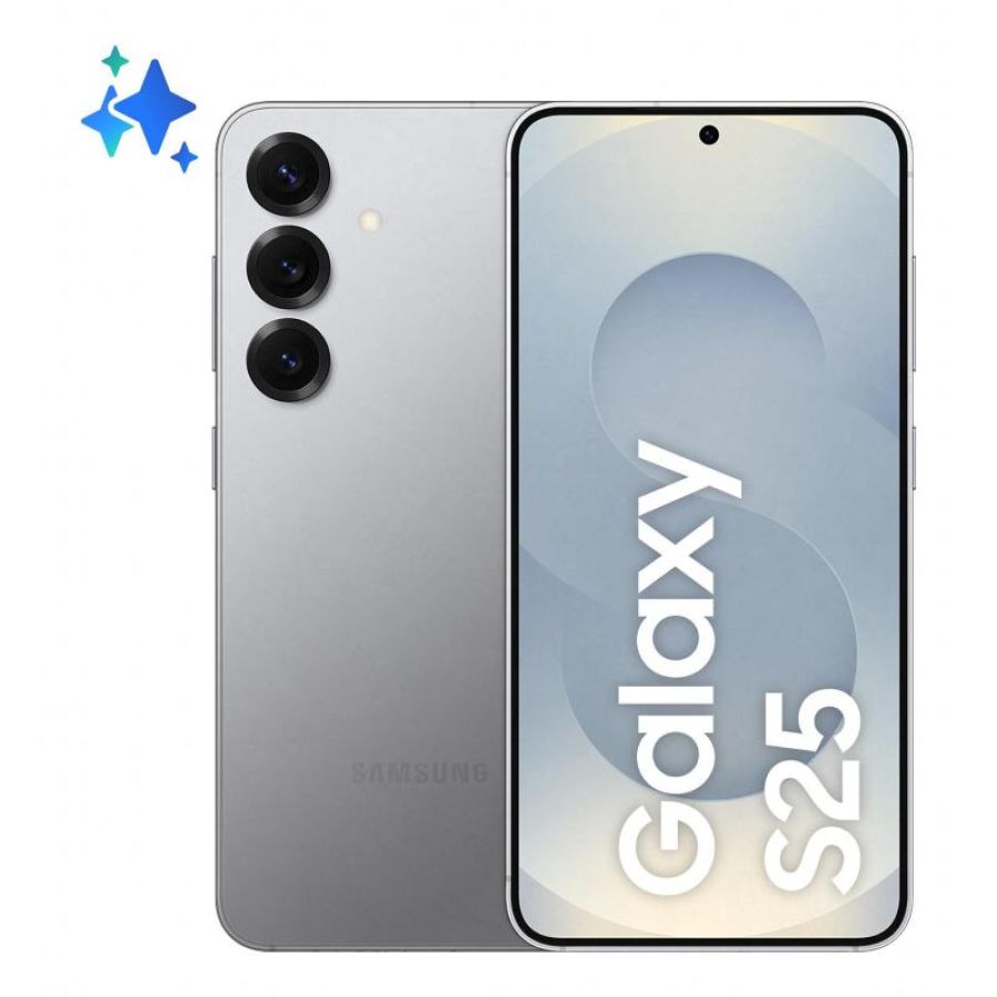 Samsung galaxy s25 15,8 cm (6.2\) doppia sim android 15 5g usb tipo-c 12 gb 128 gb 4000 mah argento