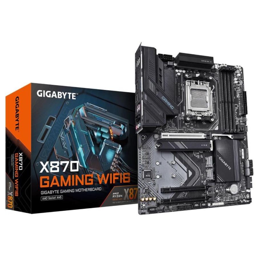 Gigabyte x870 gaming wifi6 scheda madre - supporta cpu amd ryzen 9000, 8+2+2 fasi vrm, fino a 8000mhz ddr5 (oc), 1xpcie 5.0 +