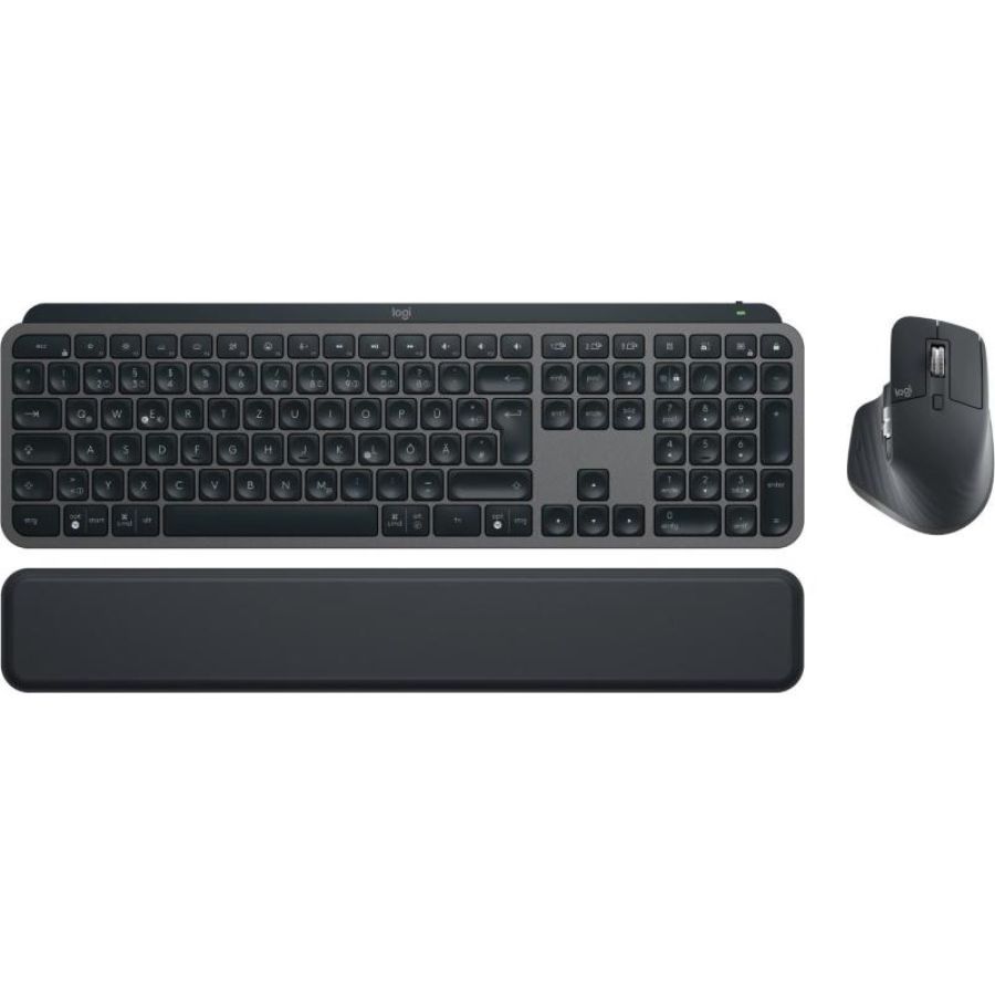 Logitech mx keys s combo tastiera mouse incluso rf senza fili + bluetooth qwertz tedesco grafite