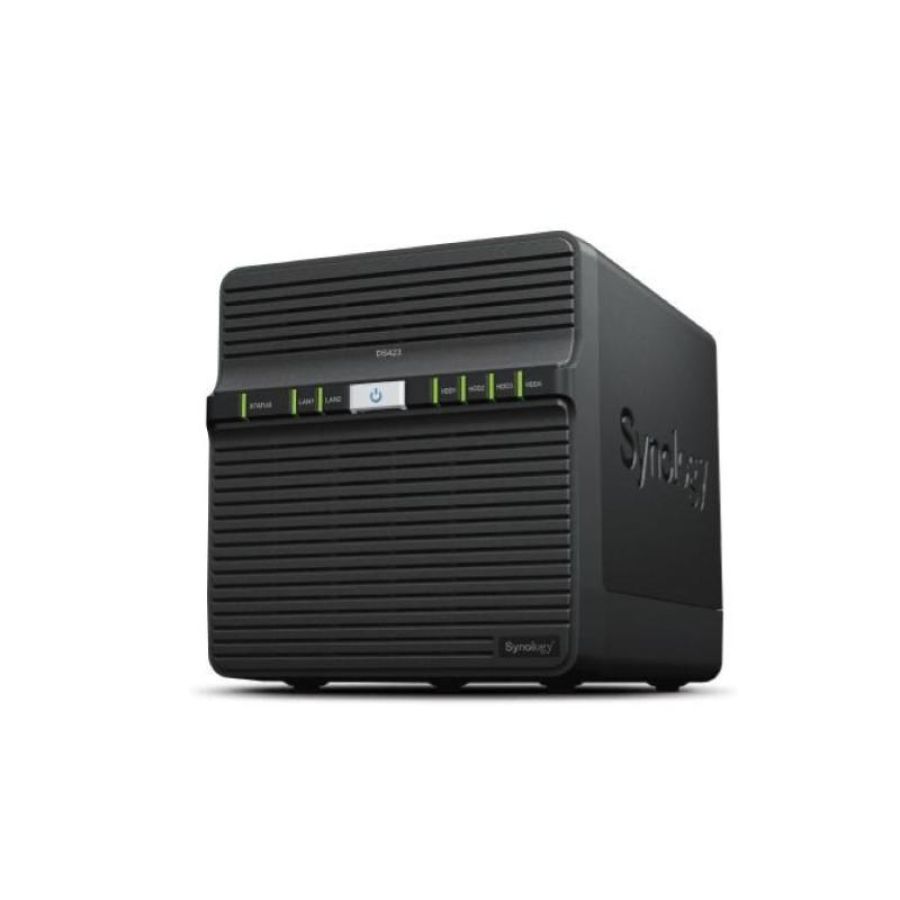 Synology diskstation ds423 server nas e di archiviazione collegamento ethernet lan nero rtd1619b