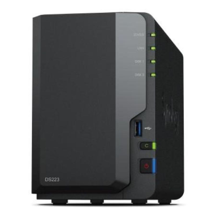 Synology diskstation ds223 server nas e di archiviazione desktop collegamento ethernet lan rtd1619b
