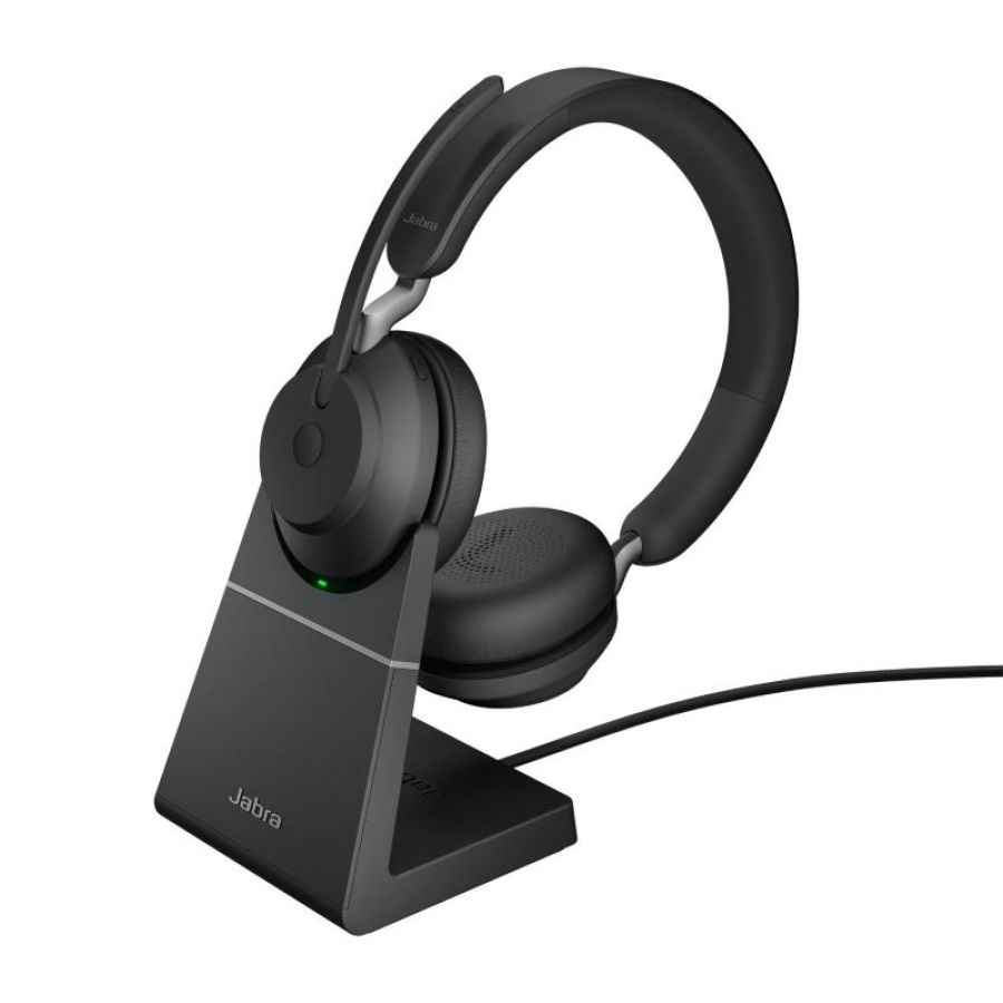 Jabra evolve2 65, uc stereo auricolare wireless a padiglione ufficio usb tipo a bluetooth nero