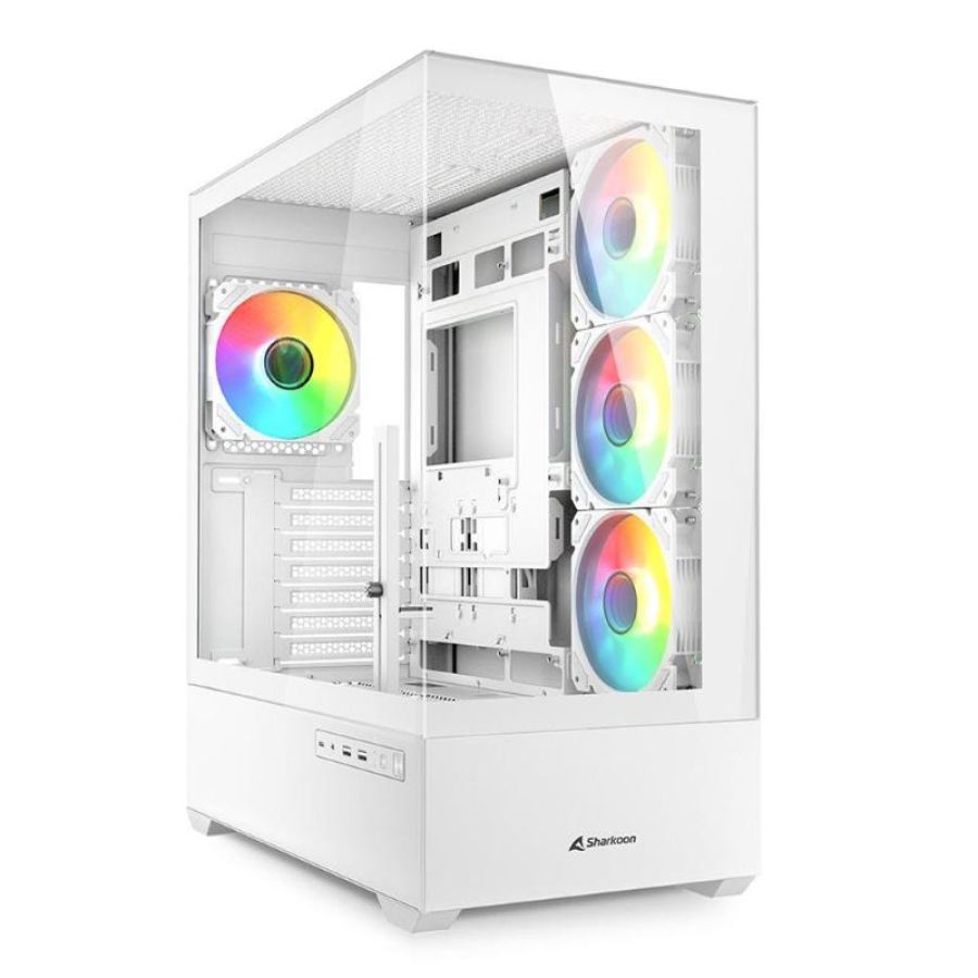 Sharkoon case ak6 rgb white atx
