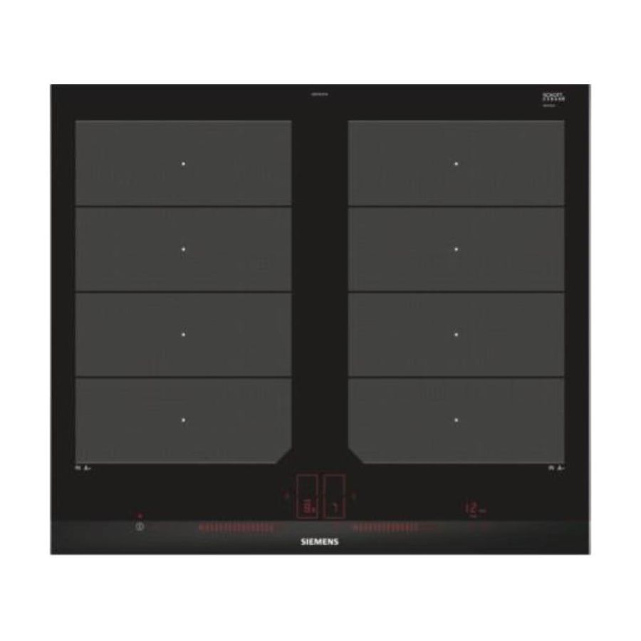 Siemens ex675lxc1e piano cottura nero, acciaio inossidabile da incasso piano cottura a induzione 4 fornello(i)