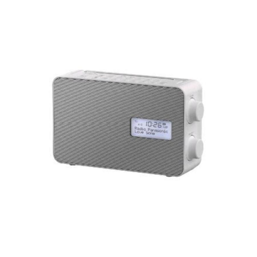 Panasonic rf-d30bteg-w radio digitale dab+ e musica bluetooth stazione di ricarica per smartphone bianco grigio